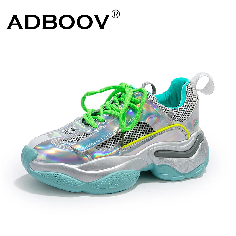 

ADBOOV Spring Summer Platform Sneakers Women New Breathable Chunky Shoes Female Tenis Feminino Plataforma
