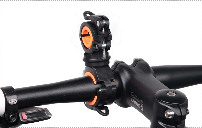 Deemount Bicycle Light Bracket Bike Lamp Holder LED Torch Headlight Pump Stand Quick Release Mount 360 Degree Rotatable HLD-211