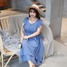 [Xuan chen] летнее женское платье больших размеров, платье с рукавами-крылышками, французское платье, платье без мейнстрима, платье на платформе, пышная юбка, очень сказочная яма