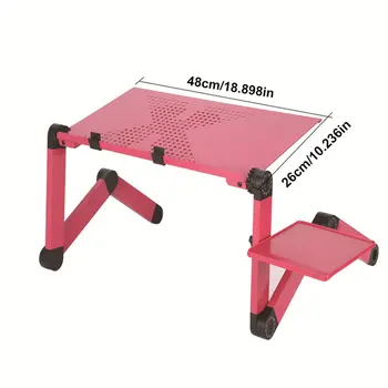 

Two Fan/One Big Fan Computer Stand Portable Adjustable Foldable Laptop Notebook Lap PC Folding Desk Table Vented Stand Bed Tray