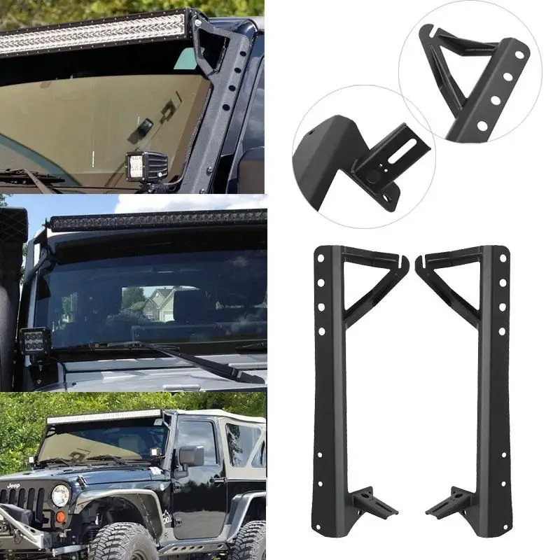 2pcs 52 ''светодиодный светильник для крепления на лобовое стекло для Jeep Wrangler JK