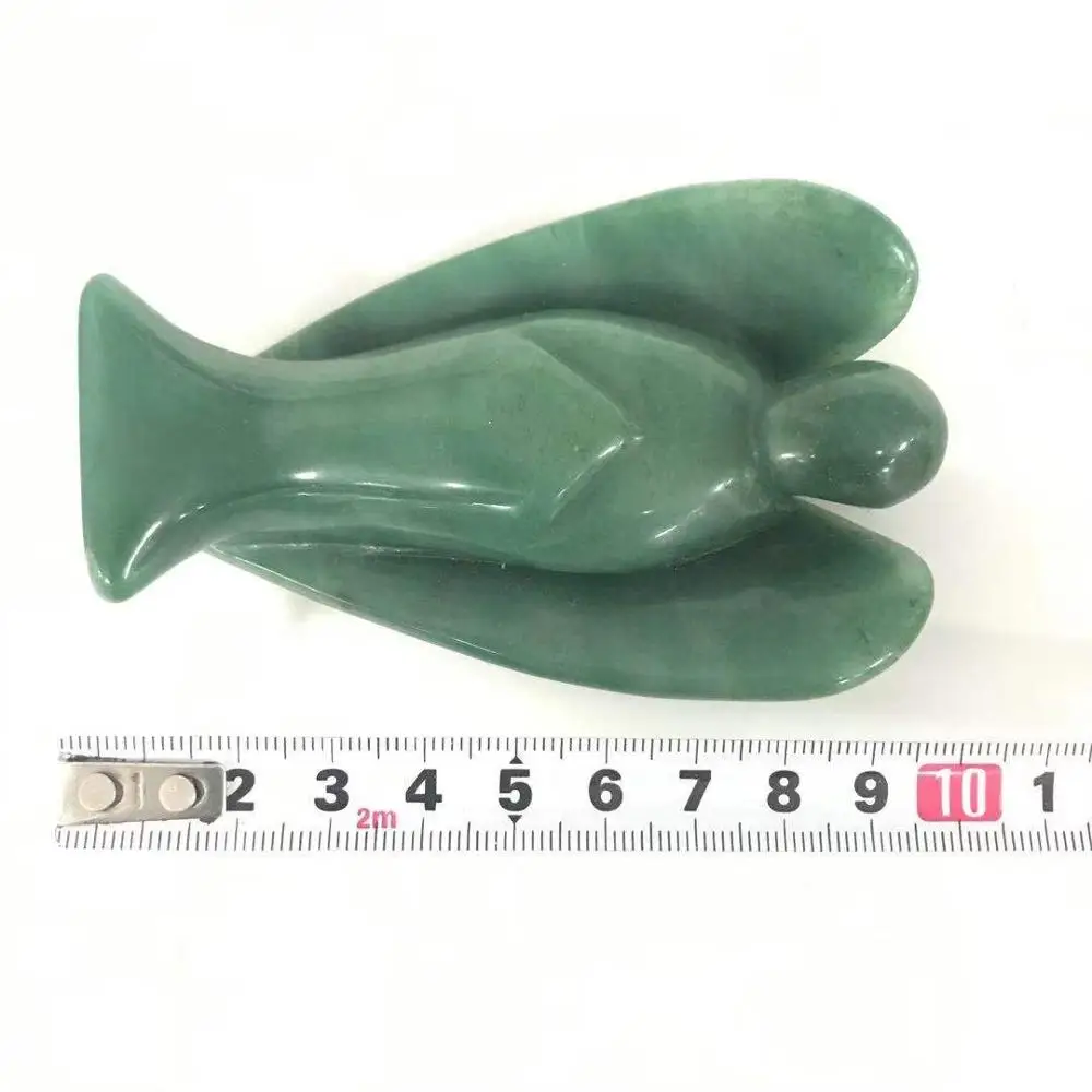 4inch Natural Green Aventurine Angel Gemstone Crystal Quartz Gemstone Healing Reiki Energy Figurine For Gift& Decoration