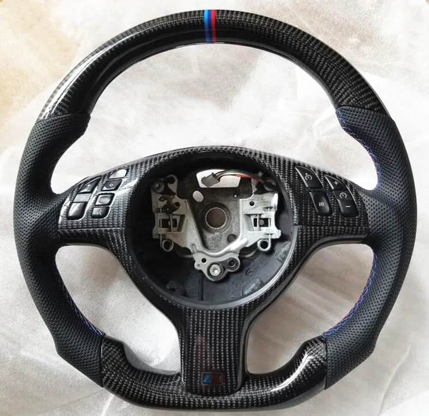 E46 Carbon Fiber Leather Steering Wheel for E46,For VW GOLF 8