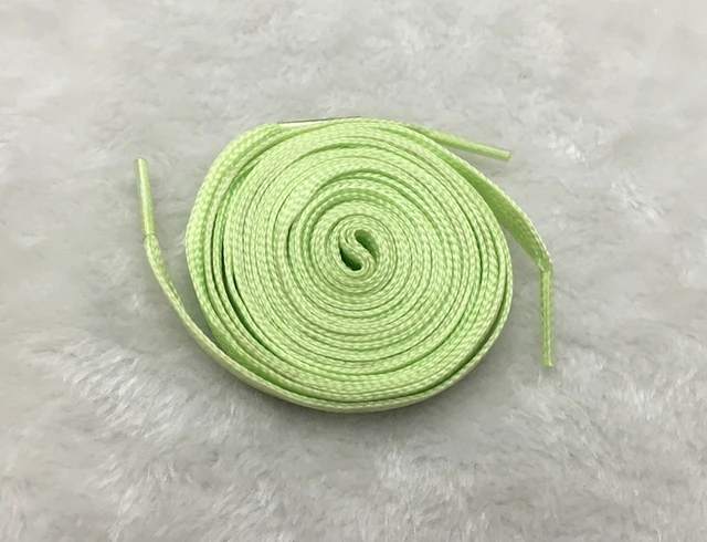 1 Pair Luminous Shoelaces Flat Sneakers Canvas Shoe Laces Glow In The Dark Night Color Fluorescent Shoelace 80/100/120/140cm green