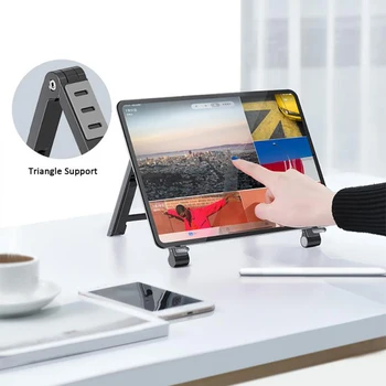

Easy to Carry Multi-angle Adjustable Laptop Stand Foldable Multifunction Universal Phone Tablet Laptop Stand Holder H-be