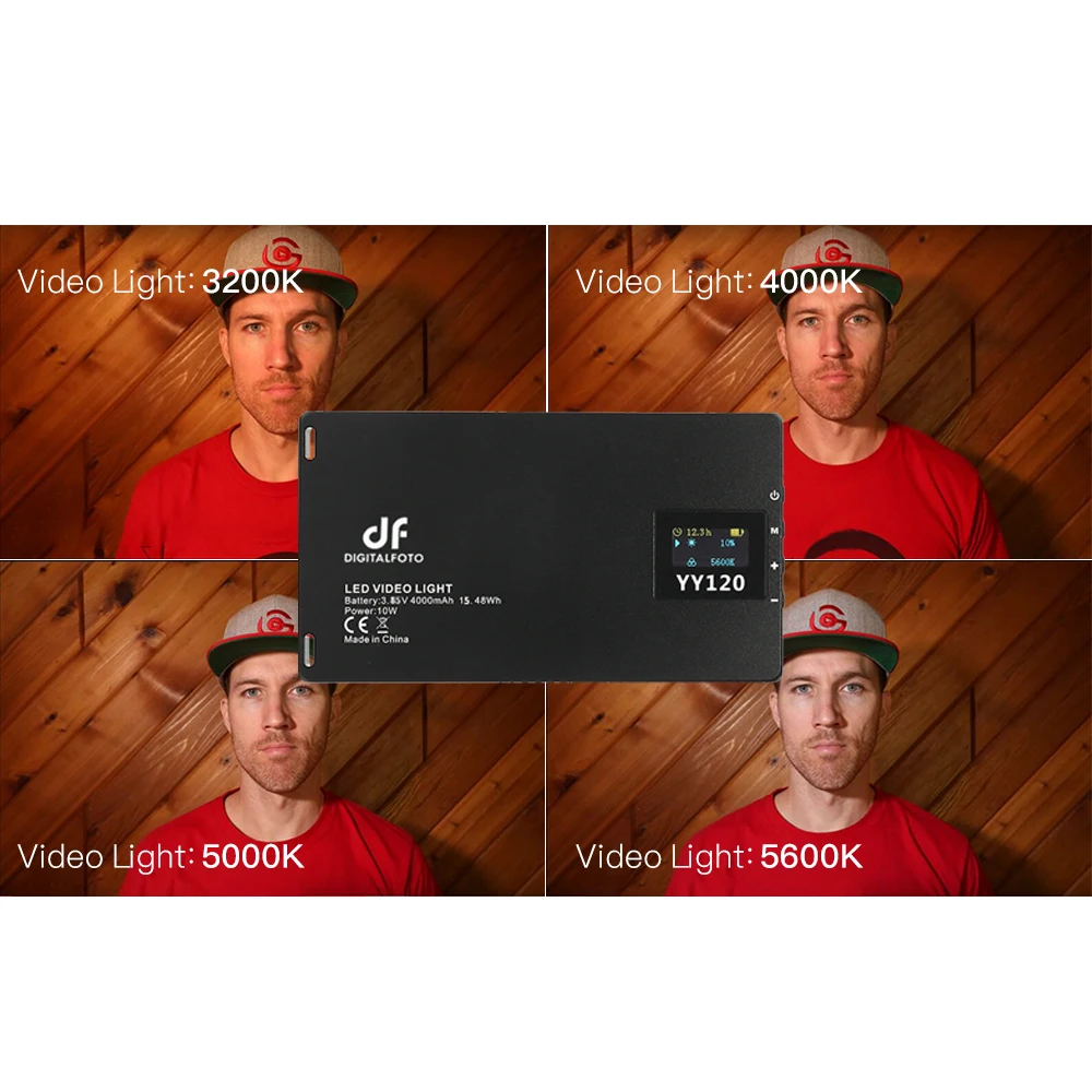 DF YY120 светодиодный 10 Вт двухцветная диммируемая ультратонкая панель света для vlogging видео DSLR YouTube фотостудии