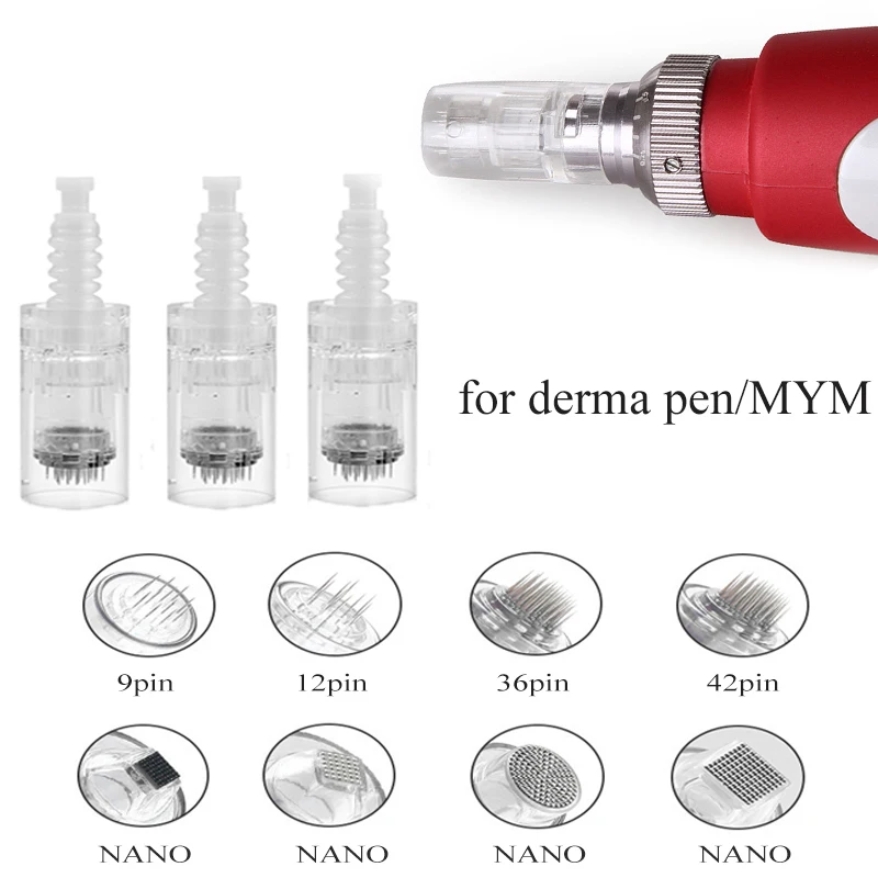 Agujas eléctricas Derma Pen, Bayoneta con cartucho de 36 pines para microagujas de tatuaje, punta de aguja de 36 Pines, 10/50/100 Uds.