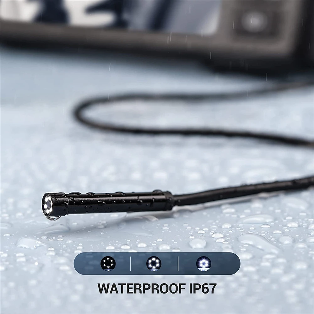 DEPSTECH-endoscopio Digital DS450, pantalla IPS de 4.5in, 2.0MP, 5.0MP, inspección de boroscopio Industrial, cámara semirrígida de serpiente, 6 led - Imagen 5