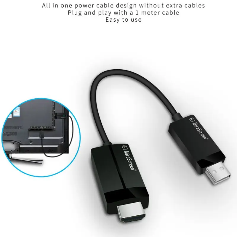 ABKT-CS1 ТВ-палка HD кабель умный беспроводной WiFi Дисплей донгл приемник DLNA 1080P HDMI экран зеркалирование для телефона к телевизору