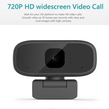 

720p HD Webcam with Built-in Microphone Easily Carrying Auto Focus Lightweight Camera USB Plugs N Play Web Camera