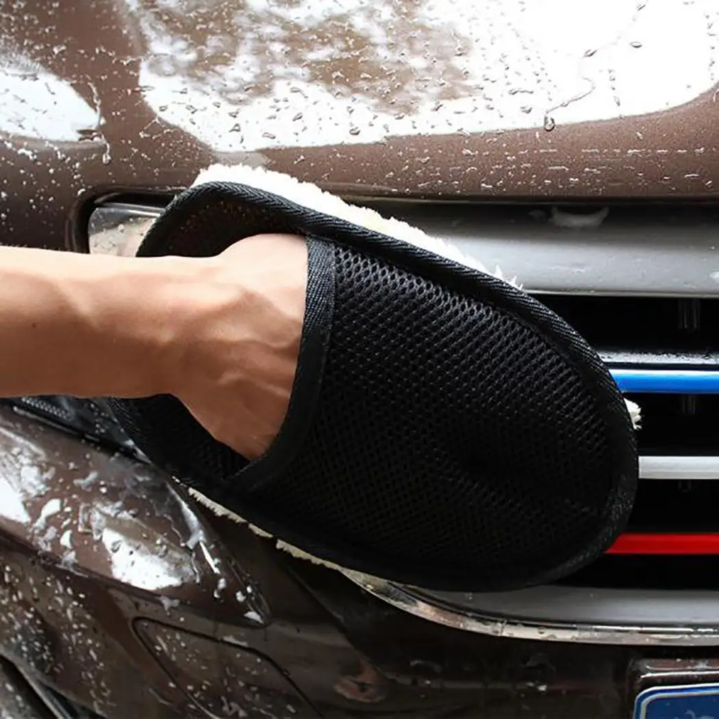 Автостайлинг Wollen Handschoenen Zacht Auto Wassen Borstel Motorfiets мойка для ухода за мотоциклом
