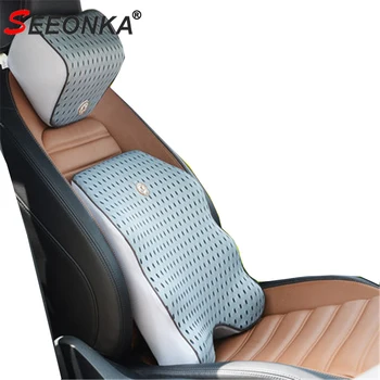 

3D Mesh Car Pillow Car Seat Cushion Lumbar Support Back Pain Pillow Memory Foam Massage comfort breathable Seat Support
