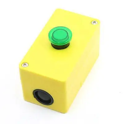 

5A 250VAC SPDT Green Mushroom Head Single Button Momentary Pushbutton Station