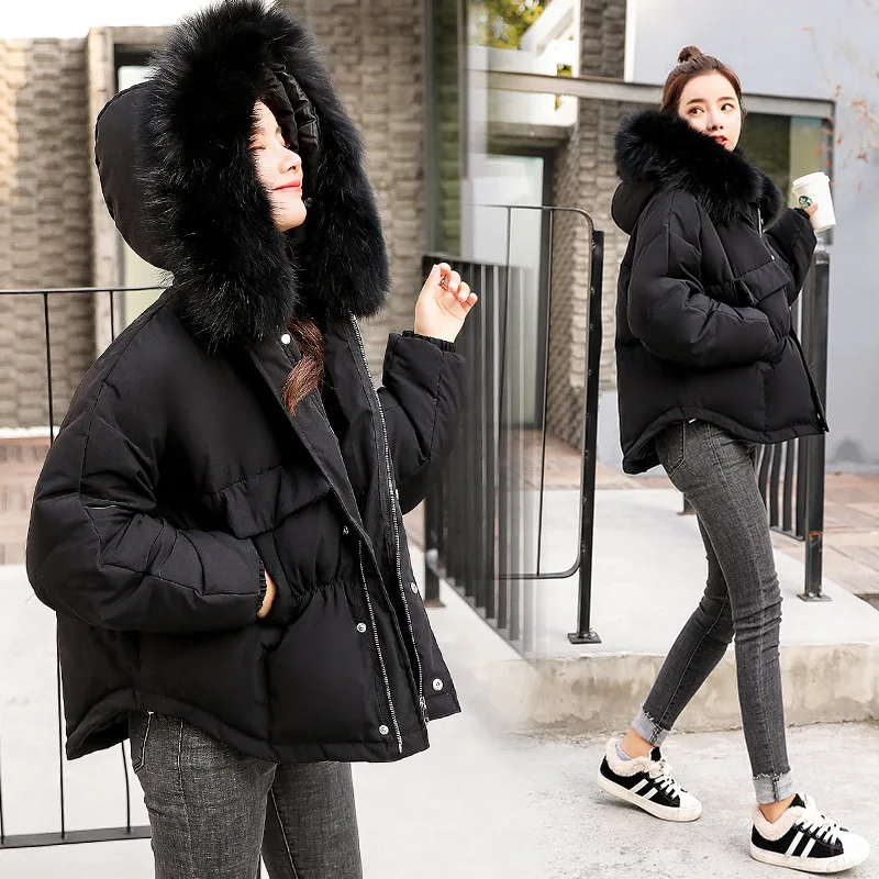 

Cotton Coat Women's Korean-style Casual Slimming Winter Coat Cotton-padded Clothes Women's Short Students Thick Warm Cotton-padd