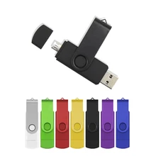 OTG флеш-накопитель 128 ГБ USB флеш-накопитель 64 ГБ 32 ГБ 16 ГБ металлическая Флешка 8 ГБ высокоскоростной накопитель 4 Гб otg флеш-накопитель 2,0 USB флешка