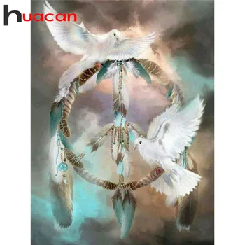 

Huacan 5d Diamond Painting New Square/Round Stones Bird Full Diamond Embroidery Complete Kit Animal Rhinestones Pictures