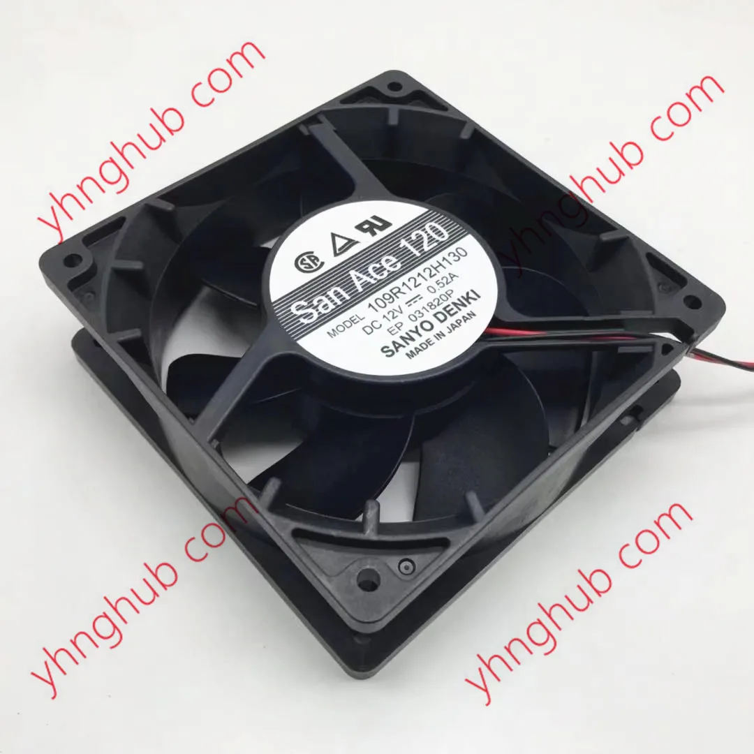 Ventilador de Refrigeração do Servidor de Fios da C.c. 12v 0.52a 120x120x38 mm de Sanyo Denki 109r1212h130