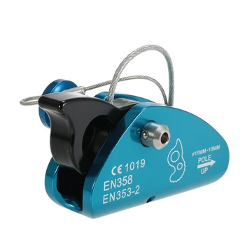

Outdoor Tool Rope Grab Rock Climbing Fall Protection Rescue Rope Grab with Spring Tensioned Pin Easy Rope Installation