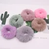 Fashion Girls Elastic Faux Rabbit Fur Scrunchie Hair Rope Mink fur Ponytail Holder Elastic Plush Hair Ring Hair Accessories t19 ► Photo 1/6