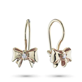 

Earrings made of red gold with diamond e0201sg07171400