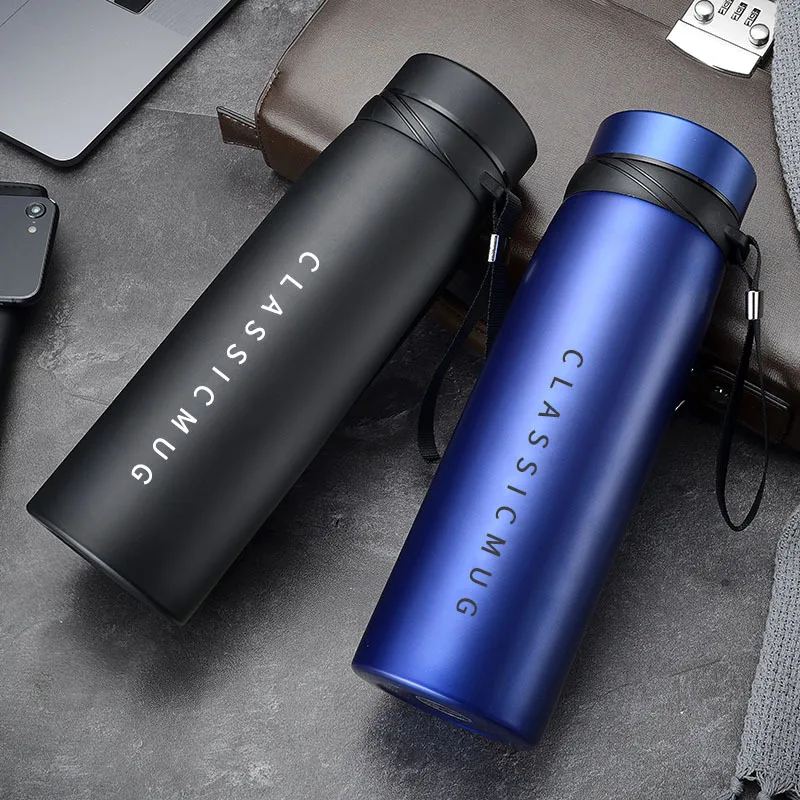 

650ml/1100ml/1500ml Large Capacity Thermos Mug With Filter Stainless Steel Sports Insulated Vacuum Flask Portable Tumbler Bottle