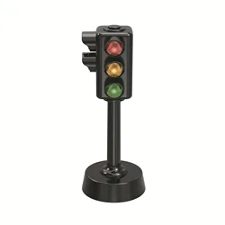 Feu rouge miniature lumineux avec son et éclairage LED pour enfant, mini panneau de circulation, appareil de signalisation tricolore, pour l'éducation et la sécurité, jouet cadeau de collection pour fille et garçon, 