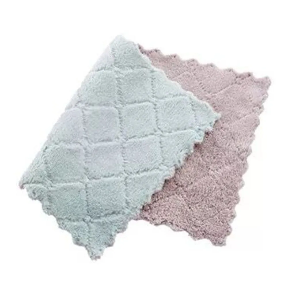 4pcs Gray green 4 шт. супер абсорбент микрофибра ткань для посуды высокая эффективность посуда Антипригарное масло домашнее полотенце для уборки Kichen Инструменты гаджеты - Цвет: 4pcs Gray green