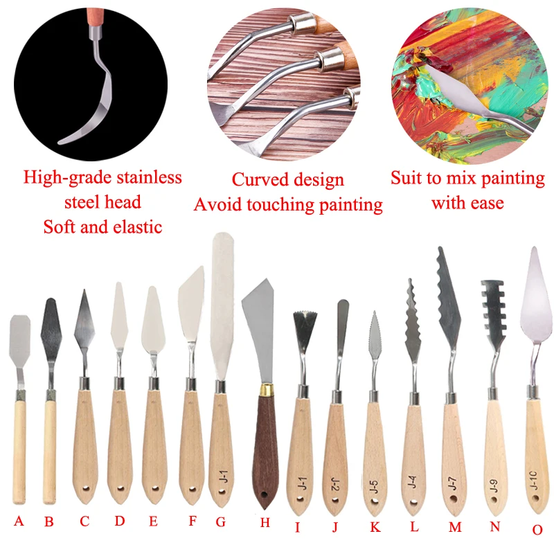 Palette Draw Spatula Drawer watercolor Knife Pigment Student Oil Mix Scrape Scraper Texture Painter Paint Tool Artist Art