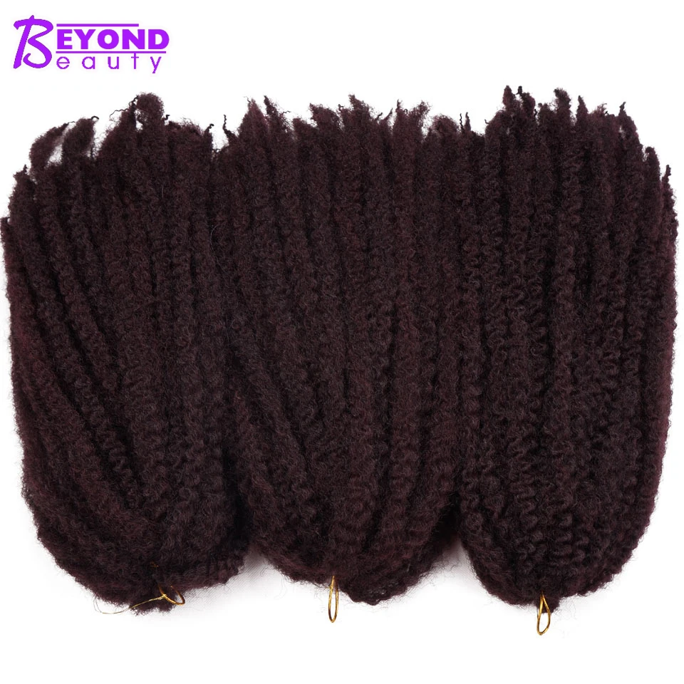 Afro Marley Braids Kinky Curly Synthetic Hair Ombre T1B Bug Crochet Braids Jumbo High Temperature Fiber Hair For Black Women