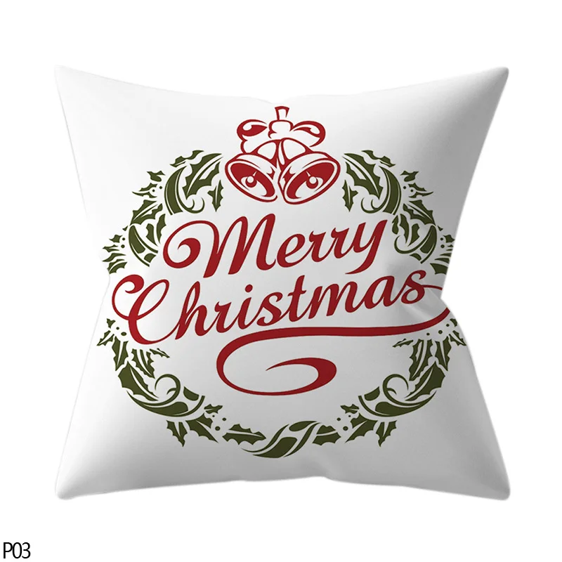 45x45 см хлопок Счастливого Рождества Рождественский Чехол на подушку Декор для дома счастливый новогодний декор Рождественский подарок аксессуары для дивана