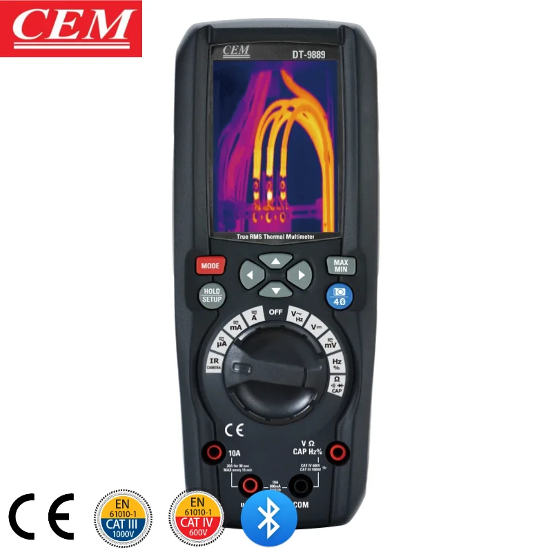 CEM DT-9889 AC/DC True RMS Professional Digital Bluetooth Intelligent Multimeter With Thermal Imager LED Flashlight IP65 | Инструменты