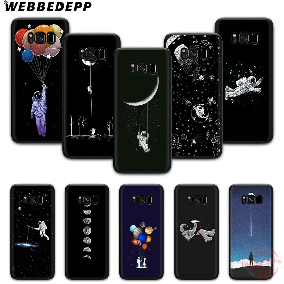 WEBBEDEPP звездное небо Луна мягкий чехол для телефона с изображением цветов Samsung S6 S7