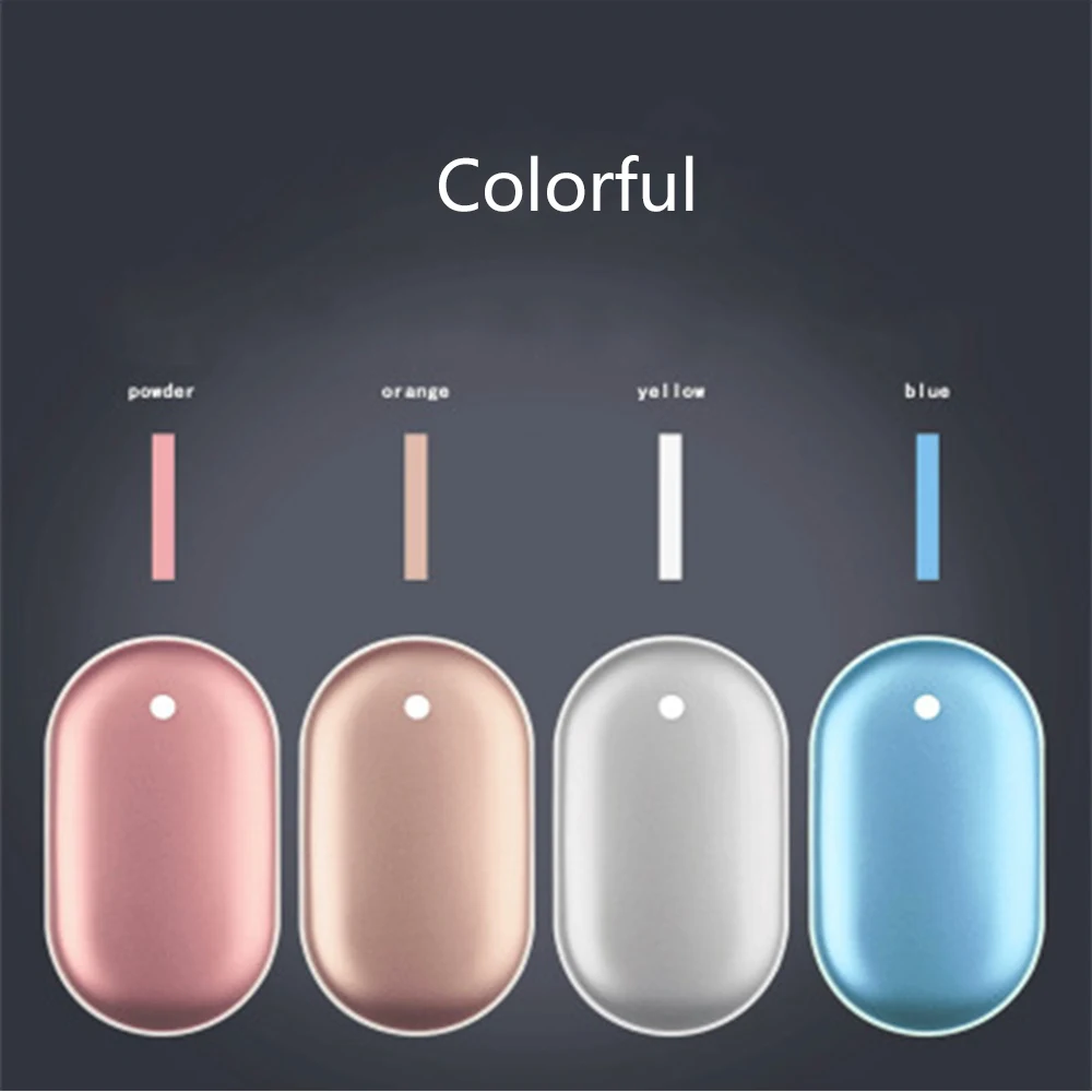 5200mAh 5V Cute USB Rechargeable LED Handheld Travel Electric Heater Practical Mini Long Life Pocket Heater Hand Warming