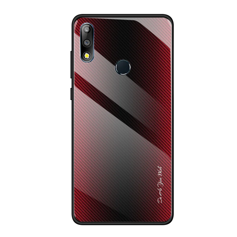 Модный чехол для Asus Zenfone Max Pro M2 ZB633KL ZB631KL M1 ZB601KL ZB602K бизнес градиент закаленное стекло Чехол для мобильного телефона - Цвет: WL-1