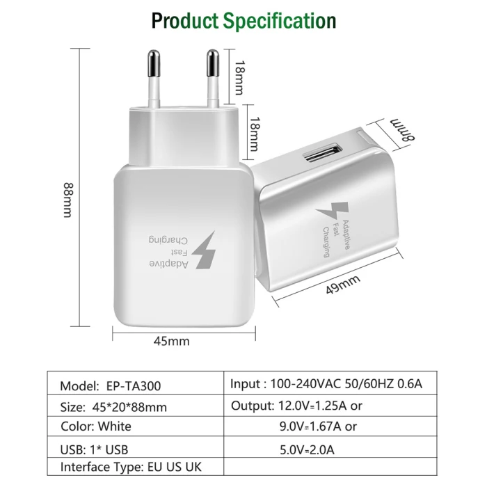 Универсальный USB телефон зарядное устройство Путешествия стены быстрой зарядки адаптер для телефонов GT66