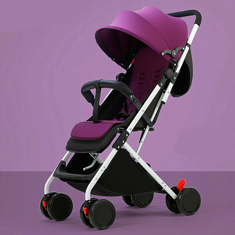 Портативная детская коляска, может лежать, детская коляска, ультра светильник, коляска с зонтиком, складная простая коляска