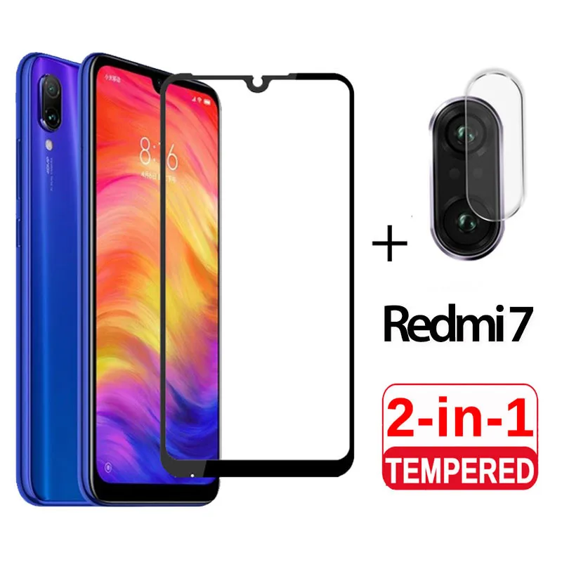 3-в-1 чехол+ Камера ззащитное стекло на ксиоми ми 9т Xiaomi Mi 9T стекло Экран протектор Redmi 7-A стекло xiaomi redmi 7a полное покрытие стекло на сяоми ми 9т стекло xiaomi mi 9t ззащитное стекло - Цвет: 2-in-1 Redmi 7