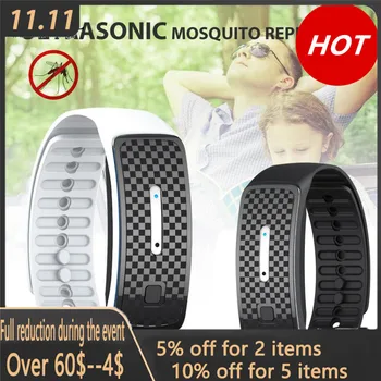 

2020 NEW Ultrasound Mosquito Repellent Bracelet outdoor Anti Insect Wrist Band Bug Repeller fast charge for Child