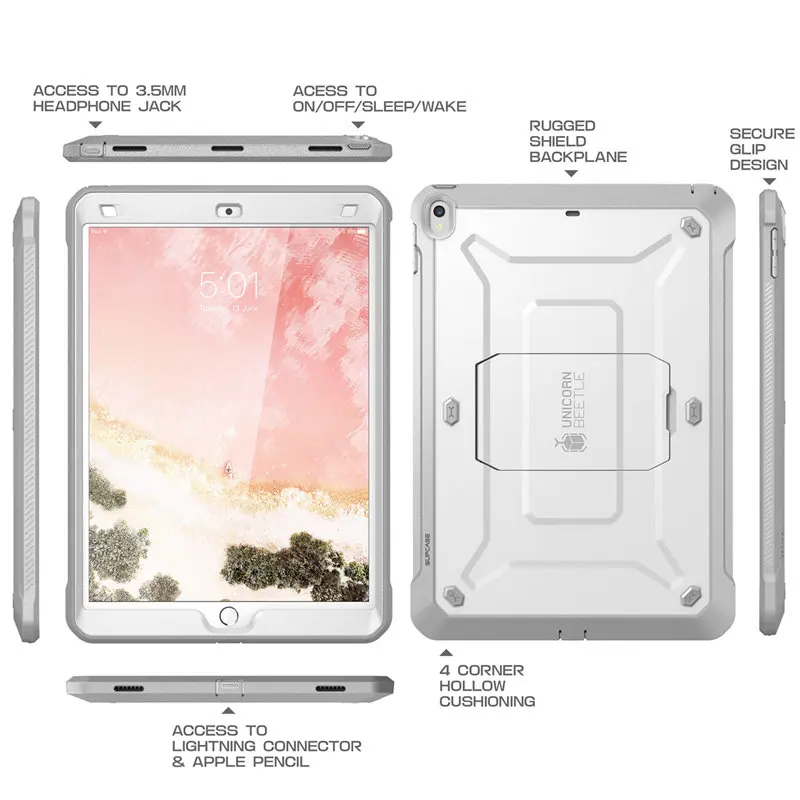Capa protetora para ipad, estojo resistente com