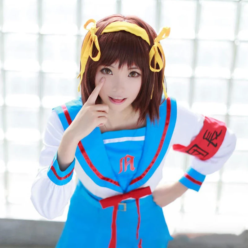 The Melancholy of Haruhi Suzumiya-Inspired Haruhi Suzumiya School Uniform Costume for Women (Unofficial)