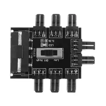 

4Pin IDE Powered 8 Way 3pin Cooling Fan Power Cable Extender Hub PC Computer Cooling System Accessory