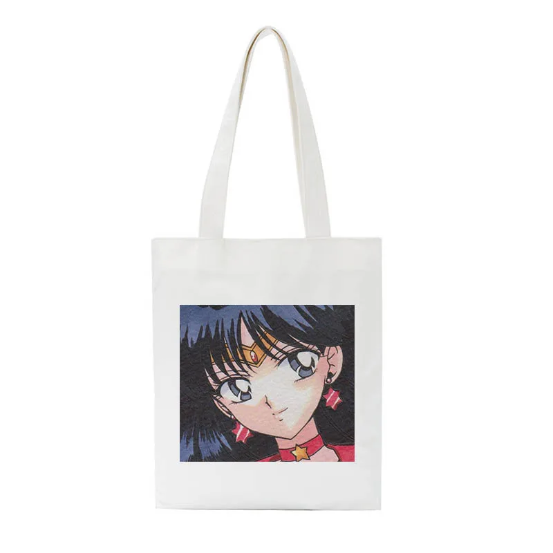 Sailor Moon Large Capacity Harajuku Casual Ulzzang Shopping Bag Canvas Summer Chic Japanese Cartoon Shoulder Bags - Цвет: C2