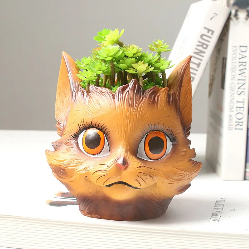 YeFine смола открытый цветочный горшок большой вазон горшки мультфильм дизайн Сад