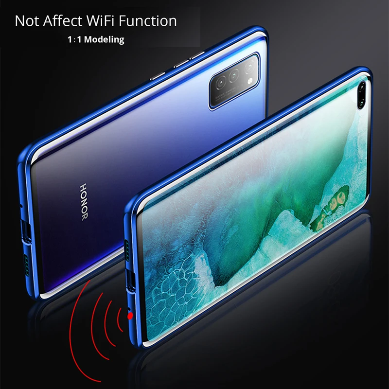 Двойной Стекло чехол для huawei Честь V30 вид 30 Pro Чехол-Броня из металла магнитное закаленное стекло чехол для huawei Honor V30 V 30 Pro 5G