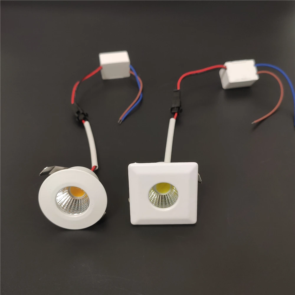 

3w COB ceiling downlight dimmable white body recessed spot lights cool white warm white 4000K for decoration indoor 110v 220v