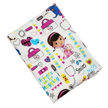 

Wide 140cm Cartoon Doll 100% Cotton Fabric Physician Big Doll. Printed Fabric Patchwork Sewing Material Diy Girl Dress Fabric