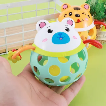 

Cute Baby Rattles Toys Intelligence Grasping Gums Plastic Animal Hand Shake Toy Early Educational Gift for Newborns 0-12 Months