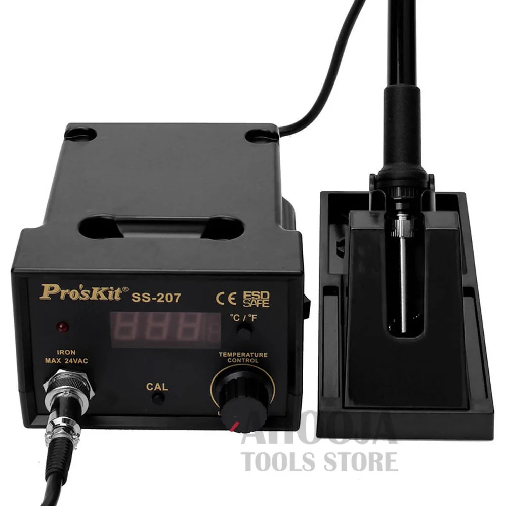 Pro'skit Adjustable Temperature Digital Display Antistatic Soldering Station Solder Iron Electric Soldering Iron Welding Rework