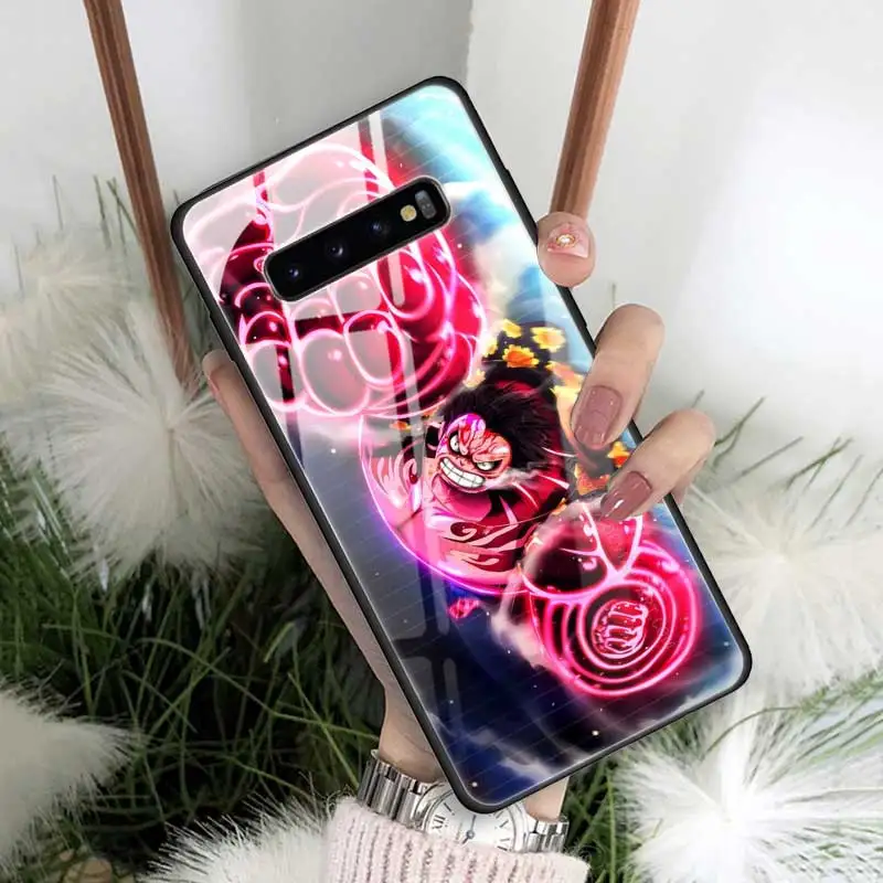 17 One piece Monkey D Luffy закаленное стекло чехол для samsung Galaxy S10 S10e S9 S8 Note9 Note 10 Plus 5G A50 A30 задняя оболочка - Цвет: 17