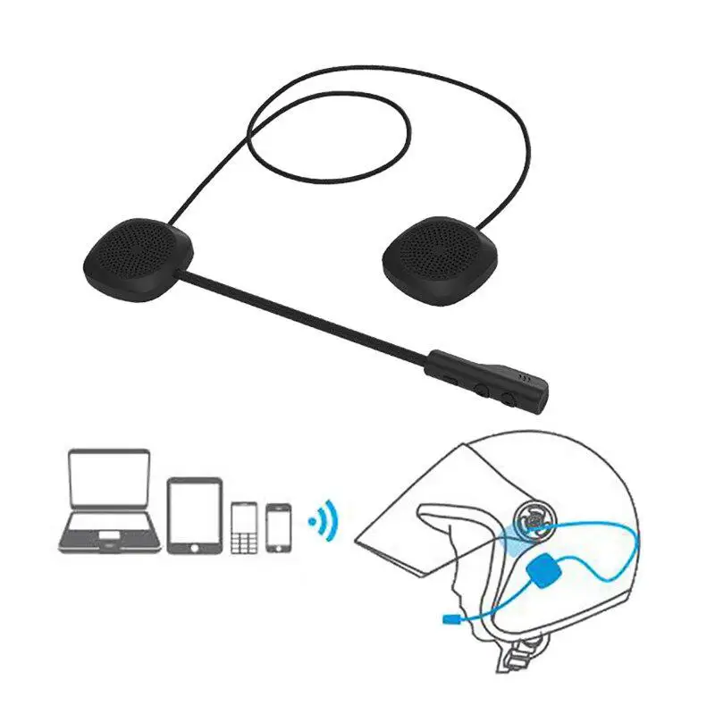Универсальный мотоциклетный шлем гарнитура Bluetooth V5.0 EDR наушники микрофон велосипедный шлем наушники гарнитура